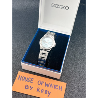 seiko Lukia lady 34mm สภาพใหม่มาก98% หน้าปัดสีฟ้าทิฟฟานี่🩵 ของแท้ 100%