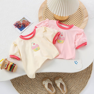 KR84-85 เสื้อยืดแขนทรงบอลลูน ลายคัพเค้ก