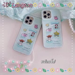 🌈Langton🌸สไตล์สร้อยข้อมือ การ์ตูน ทอย สตอรี่ iphone 11 14 pro max ป้องกันการหล่น ขอบเต็ม น่ารัก case for iPhone 12 13