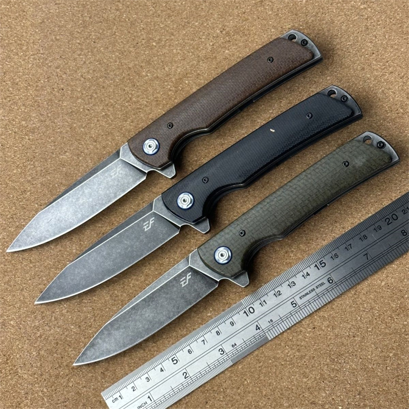 Eafengrow EF962 มีดพับพ็อกเก็ต D2 Micarta แคมป์ล่าสัตว์ครัว Survival แบริ่ง Flipper กลางแจ้ง EDC เคร