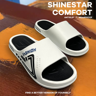 ⚡⚡SHINESTARพร้อมส่งรองเท้าแตะสำหรับผู้ชายยูนิเซ็กส์เกาหลีสำหรับผู้ชายขายเดิมแฟชั่นบ้านผู้ชายรองเท้าแตชายหาดคู่