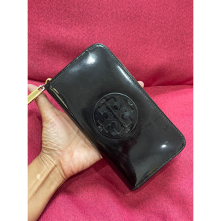 พร้อมส่ง**กระเป๋าสตางค์ซิปรอบใบยาว Tory Burch แท้มือสอง💯