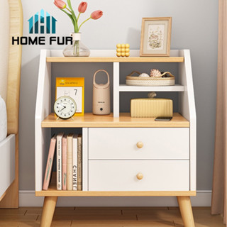 Home Fur ตู้เก็บของข้างเตียง ลิ้นชักข้างเตียง เฟอร์นิเจอร์ห้องนอน