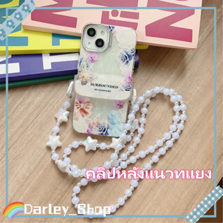 🔥สไตล์ใหม่🔥เคสไอโฟน iphone 11 14 Pro Max เล็กและสด ดอกไม้ หูกระต่าย คลิปหลังแนวทแยง เคส iphone 12 13 Pro Case for iPhone