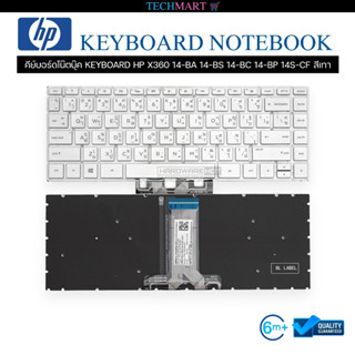 คีย์บอร์ดโน๊ตบุ๊ค KEYBOARD HP X360 14 BA 14 BS 14 BC 14 BP 14S CF สีเทา