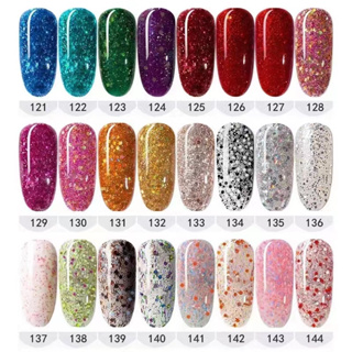 สีเจล New Gelpolish อย่างดี ยาทาเล็บ สีสวย เม็ดสีแน่น ติดทนนาน ( สุ่มสี ) ไม่ซ้ำสีหากซื้อหลายๆขวดคะ.