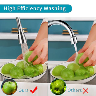 หัวต่อก็อกน้ำ หัวก๊อก หัวฉีดสเปรย์ก๊อกน้ํา Faucet Connector For Faucets อเนกประสงค์ 3 โหมด