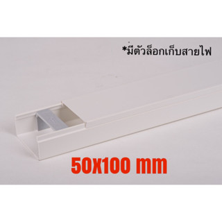 รางเก็บสายไฟ รางทรังกิ้ง 50x100มม. ยาว 2 เมตร Leetech MT50100 (WTE)