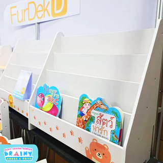 BrainyToys ชั้นวางหนังสือ FurDekD ชั้นหนังสือเด็ก ชั้นวาง | ชั้นวางหนังสือเด็ก โชว์ปก | ชั้นวางของ