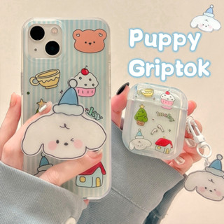 🔥จัดส่ง24ชม🔥iPhone11 12 13 14 Pro max case for เคสไอโฟน11 บางเบาพกพาง่าย น่ารัก puppy แถบ ขาตั้งมือถือ แฟชั่น Case