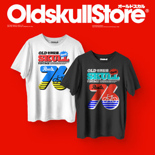 OLDSKULL CLASSIC NEWWAVE เสื้อยืดผู้ชาย เสื้อยืด คอกลม แขนสั้น พิมพ์ลาย