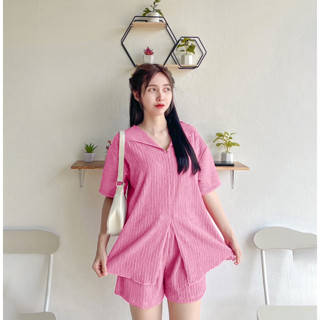 พร้อมส่ง ชุดเซต  เสื้อแขนสั้น Oversize + กางเกง (G10,G30,G50) A1430