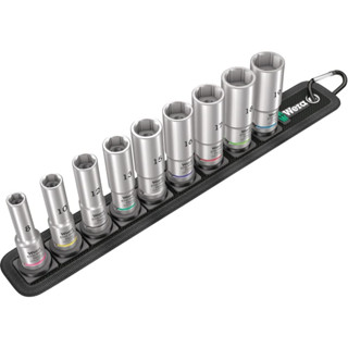 Wera ชุดบ๊อกซ์ 3/8" Belt B Deep 1 Socket Set 05004545001