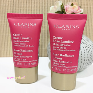 ลดริ้วรอย ผิวอ่อนเยาว์ 😘 Clarins Super Restorative Rose Radiance Cream ขนาด 15 ml. ฉลากภาษาไทย ของแท้ 100%