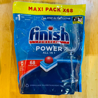 ล๊อตใหม่✨ Finish Powerball All in 1 max (68 Pcs) กลิ่นคลาสสิค ก้อนล้างจานสำหรับเครื่องล้างจานอัตโนมัติ ผลิตภัณฑ์ล้างจาน