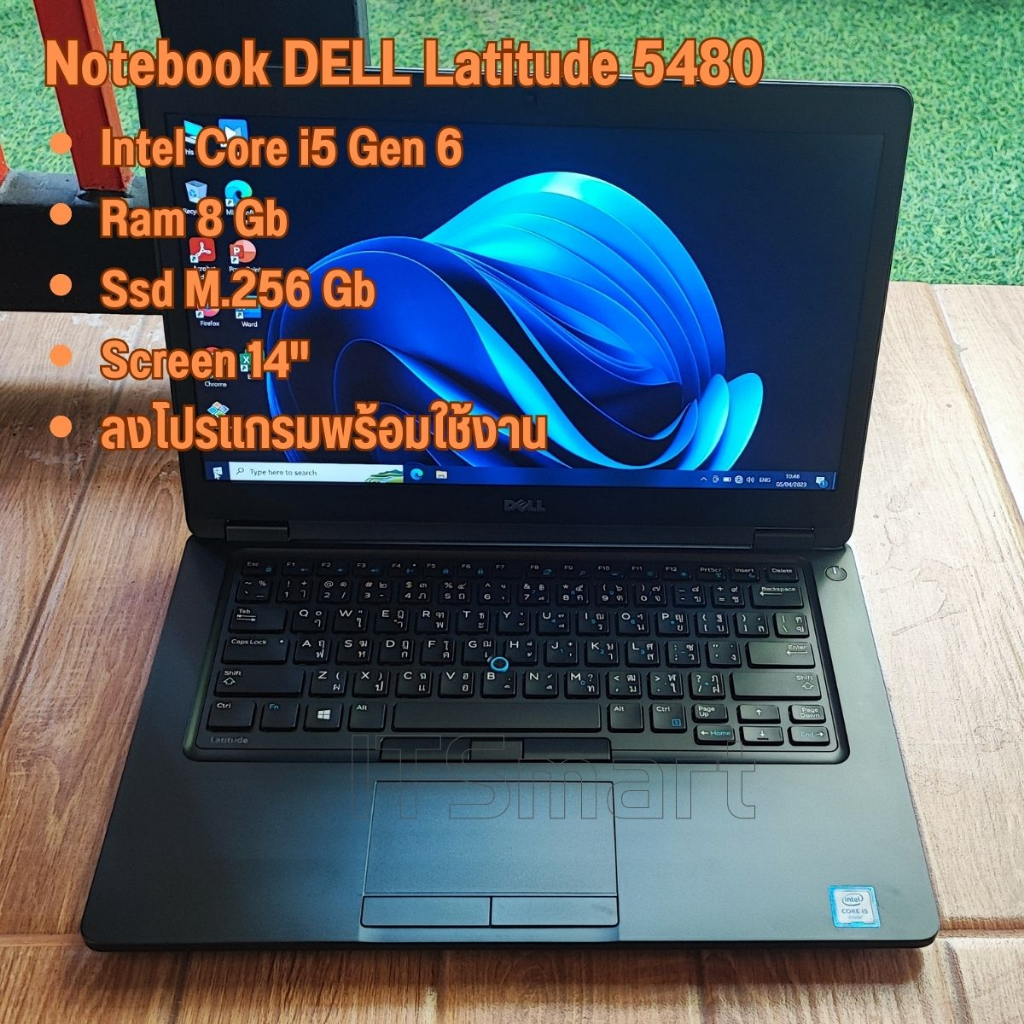 Notebook DELL I5  LATITUDE  5480 (Gen 6) Ram 8 GB SSD M 2 256 GB โน๊ตบุ๊คมือสองสภาพดี สเป็คแรง ๆ
