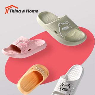 Thing a Home รองเท้าแตะแบบสวม ใส่ในบ้าน ใส่ในห้อง ไม่ลื่น น้ำหนักเบา สวมใส่สบาย มีหลายขนาด หลากสีให้เลือก