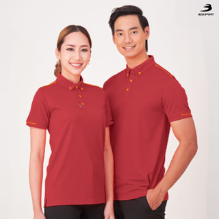 BCS SPORT เสื้อคอโปโลแขนสั้น ACTIVE POLO สีรูบี้ (มีไซส์ SS-8L) รหัส P005 เนื้อผ้า COOLISM