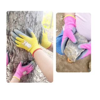 (ถุงมือเด็ก) ถุงมือไนล่อนเคลือบยาง เคลือบยาง กันนํ้ามัน กันน้ำ กันบาด กันลื่น ทำสวน