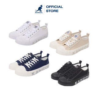 KANGOL Sneakers unisex รองเท้าผ้าใบ รุ่น Logo สกรีน KANGOL สีดำ,ขาว,ครีม, น้ำเงิน 61221601