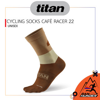 TITAN CYCLING SOCKS CAFÉ RACER 22 ถุงเท้าสำหรับการปั่นจักรยาน