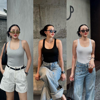 MALIMAYS - Basic tank top เสื้อกล้ามผ้าร่อง หนาเก็บทรง