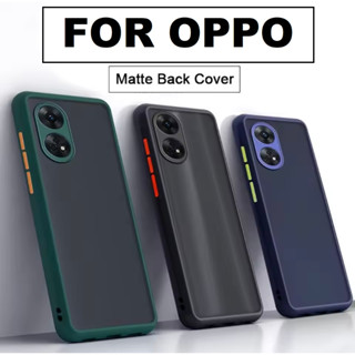 เคสขอบสีกันกล้อง Oppo A57 / A17 / A16 / A15 / A5s / A53 / A54 / F11pro F9 / A3s เคสใส เคสกันกระแทก เคสหลังด้านกล้องขอบสี