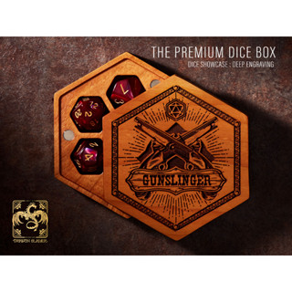 The Gunslinger Dice Box CHERRY WOOD | Premium DnD Dice Box | D&amp;D DiceBox | Dice Vault | Dice Storage for MTG RPG