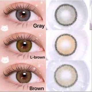 คอนแทคเลนส์ รุ่น Mini Olivia by Kitty kawaii มินิ มี3สี เทา/ตาล/L-brown มีค่าสายตา (0.00)-(-10.00)