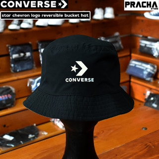 หมวก Converse รุ่น Star chevron logo reversible bucket hat หมวกทรงปีกรอบ ใส่ได้ทั้ง 2 ด้าน (ดำ/เขียว) สินค้าลิขสิทธิ์แท้