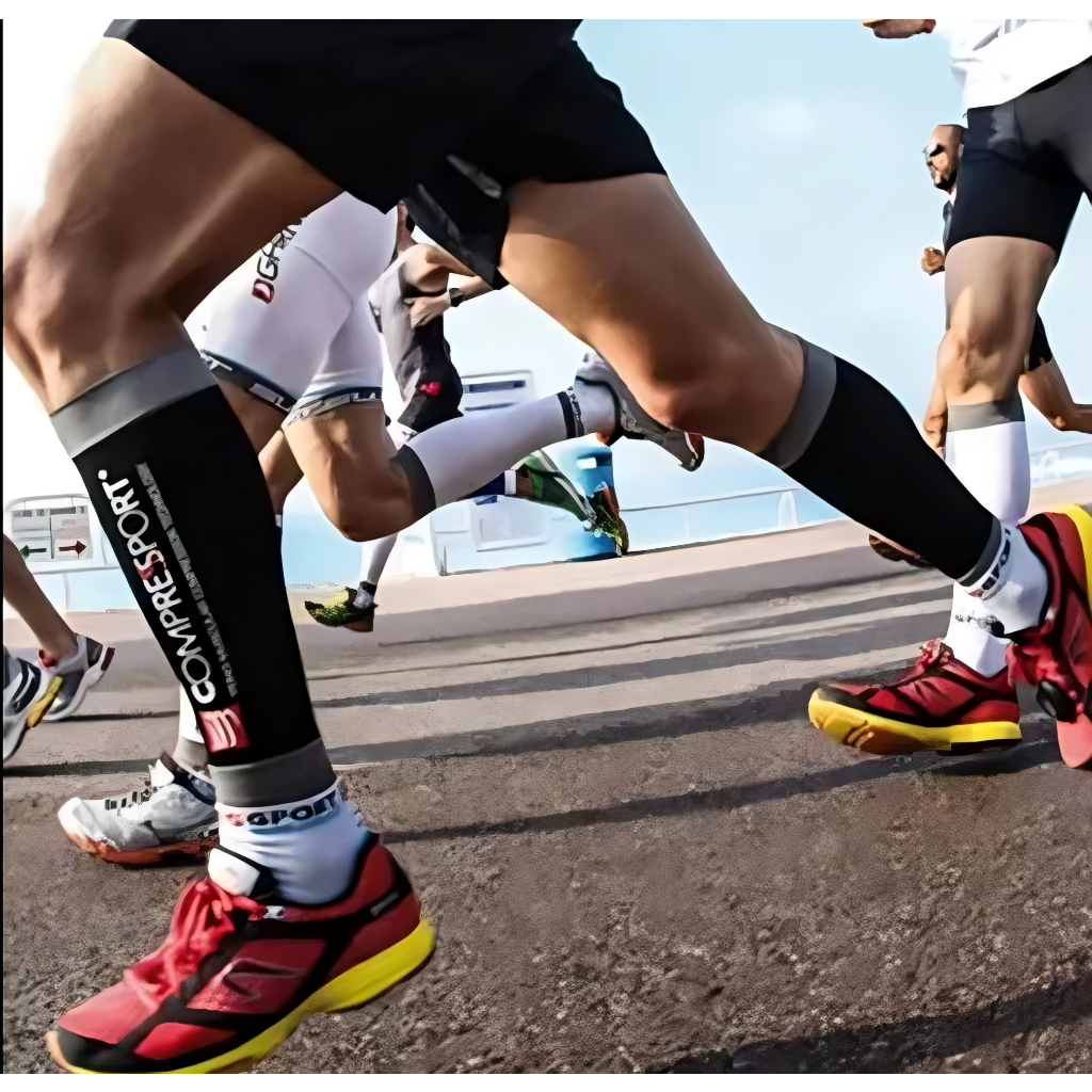 COMPRESSPORT ปลอกขารัดกล้ามเนื้อน่อง ลดการเมื่อยล้าและอาการบาดเจ็บจากการออกกำลังกาย ยืดหยุ่นสูง ใส่สบาย