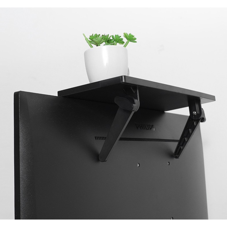 NP-279 ชั้นวางติดหลังจอทีวี ปรับระดับได้ รับน้ำหนัก 3-4 kg ชั้นวางของบนทีวี บนคอม Screen Top Shelf - รูปที่ 4