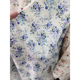 🔥Sale🔥ผ้าเมตร ลายดอกไม้เล็ก มินิมอล วินเทจ​ ผ้าคอตตอลผสม ถ่ายพร็อพ ฉาก ผ้าปู ปูโต๊ะ จัดชิ้นยาวได้ หน้ากว้าง 110-115cm