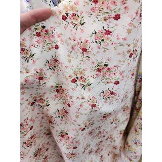 🔥Sale🔥ผ้าเมตร ลายดอกไม้เล็ก มินิมอล วินเทจ​ ผ้าคอตตอลผสม ถ่ายพร็อพ ฉาก ผ้าปู ปูโต๊ะ จัดชิ้นยาวได้ หน้ากว้าง 110-115cm