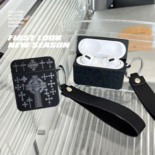 เคสแอร์พอด 3 Case Airpods 3 pro2 case วางวัสดุหนัง Chrome Hearts พร้อมจี้ เคส Airpod 3 pro2 case เคส Airpod 1 gen2 case