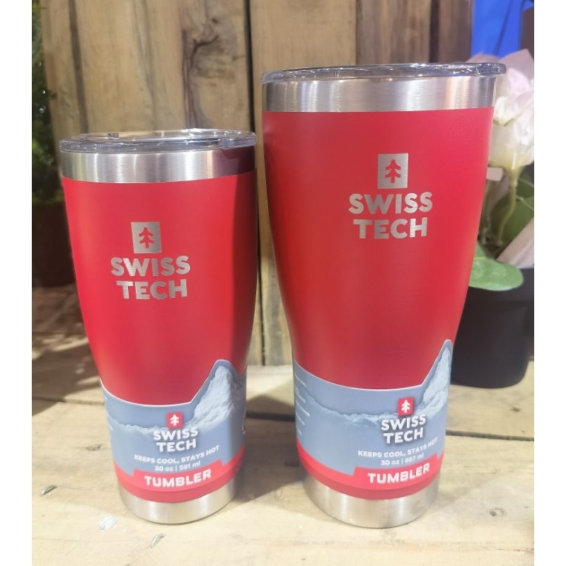 แก้วน้ำเก็บอุณหภูมิ SWISS+TECH 20oz/30oz สีแดง