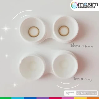 แพคเกจใหม่บางค่าสายตา! Maxim คอนแทคเลนส์สี รายเดือน รุ่นมินิตาหวานสายเกาหลี กล่องชมพู (1กล่อง1คู่)