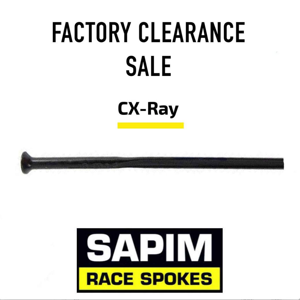 SAPIM ของแท้!! : ซี่ลวดรุ่น CX-Ray หัวตรง straight pull สีดำ(ราคาเฉพาะซี่ลวดไม่รวมหัวลวด)