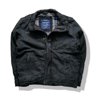 American Eagle Black Full Zipper Jacket รอบอก 48”