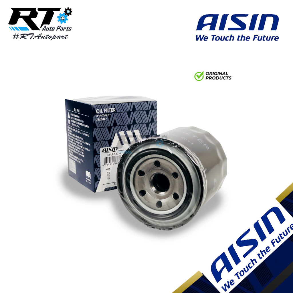 Aisin กรองน้ำมันเครื่อง Toyota Tiger Hiace LH112 LH125 เครื่อง 3L 5L เครื่อง 1KZ รูใหญ่ Ranger Fight