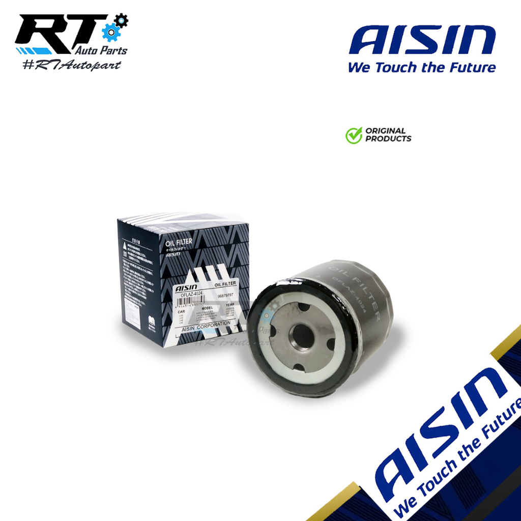 Aisin กรองน้ำมันเครื่อง Chevrolet  Aveo 1.4 1.6 Optra 1.6 1.8 Cruze 1.6 1.8 Captiva เบนซิน ปี07-10 / 96879797 / 94797406
