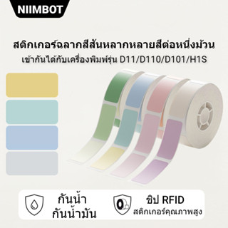 NIIMBOT D11/D101/D110 ป้ายสีกระดาษกันน้ำชื่อสติกเกอร์ Diy ป้ายการพิมพ์สติกเกอร์ในครัวเรือนป้ายกระดาษ