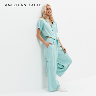 American Eagle Tie Front Resort Shirt เสื้อเชิ้ต ผู้หญิง แขนสั้น (NWSB 035-5091-400)