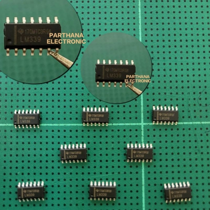 LM339 SMD 14 ขา 3.9mmQuad Single Supply Comparators แพ็คละ 5 ตัว