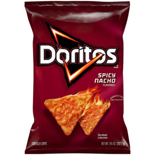 Doritos spicy nacho 311.8g. ห่อใหญ่ โดริโทสนำเข้าจากอเมริกา🇺🇸 แบบเผ็ด รสเนยแข็ง