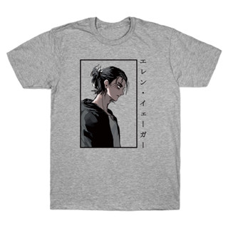 เสื้อผ้าแฟชั่นผู้ชายเสื้อยืด ญี่ปุ่น Anime Attack On Titan Eren Yeager เสื้อยืดล