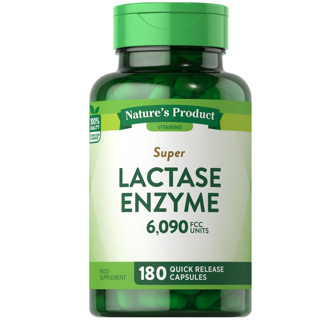 เอนไซม์แล็กเทส 180เม็ด ย่อยนม Super Lactase Enzyme