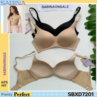 รหัส SBXD7201 Sabina ซาบีน่า เสื้อชั้นใน Invisible Wire (ไม่มีโครง) รุ่น Perfect Bra รหัส SBXD7201BK สีดำ