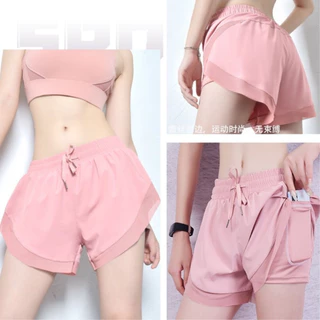 Braclothes#DK601 กางเกงออกกำลังกายขาสั้น เนื้อผ้านิ่มใส่สบาย มีซับใน