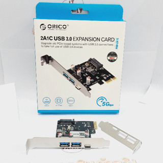 Card PCI Express USB 3.0 x 2 Port +Type-C ( พร้อมพอร์ตจ่ายไฟ 15Pin ) PNU-2A1C ORICO (ออกใบกำกับภาษีได้)